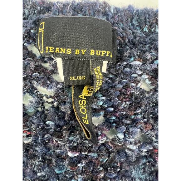 Jeans by Buffalo Sweater Womens Extra Large Navy Blue Knit Eloisa Long Sleeve - Picture 5 of 7